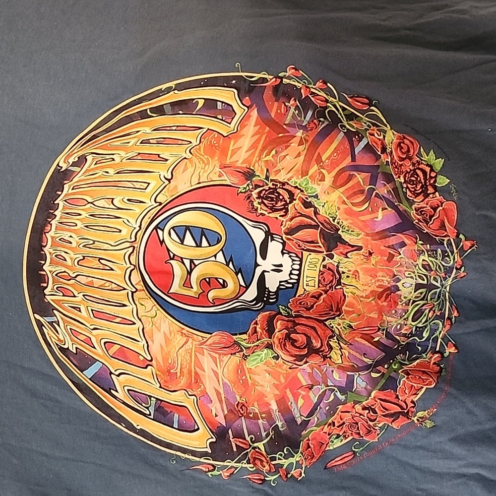 Original Grateful Dead 50th Anniversary T-shirt Blue Size XXL-REG